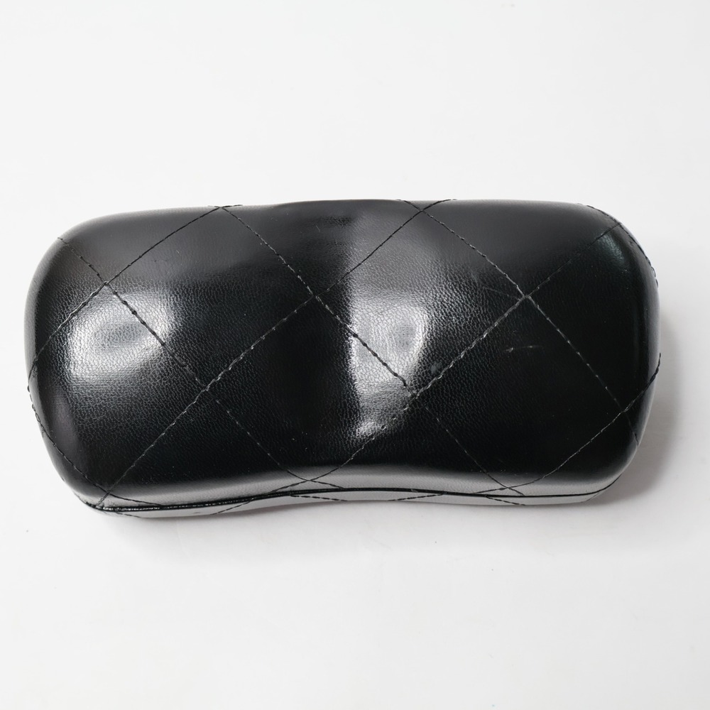 Chanel Black Quilted Leather Sunglasses Case Hard‎ Shell CC Logo Clamshell Case - Picture 3 of 8
